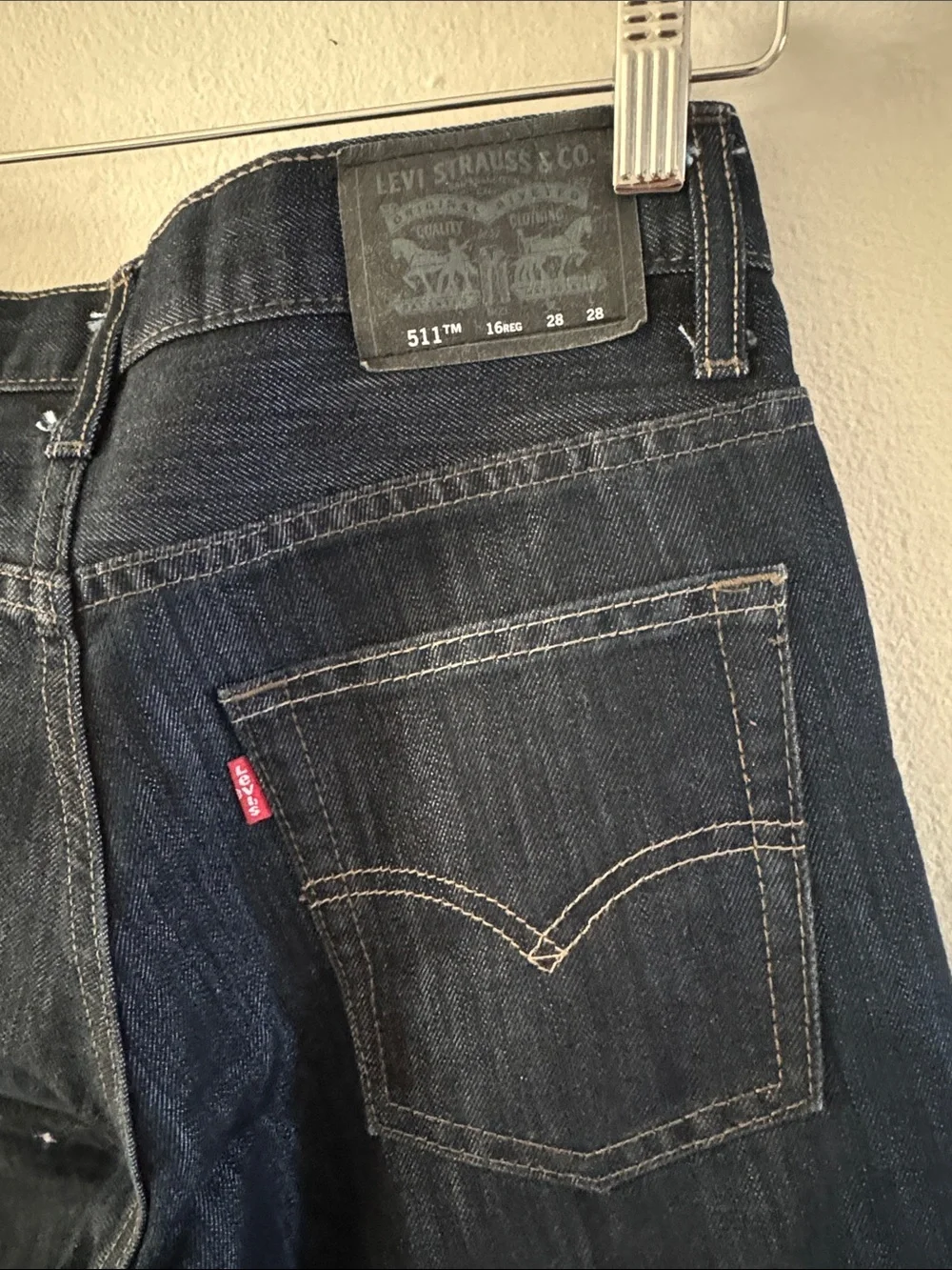 Levi's Men’s Slim Straight Dark Blue Jeans
